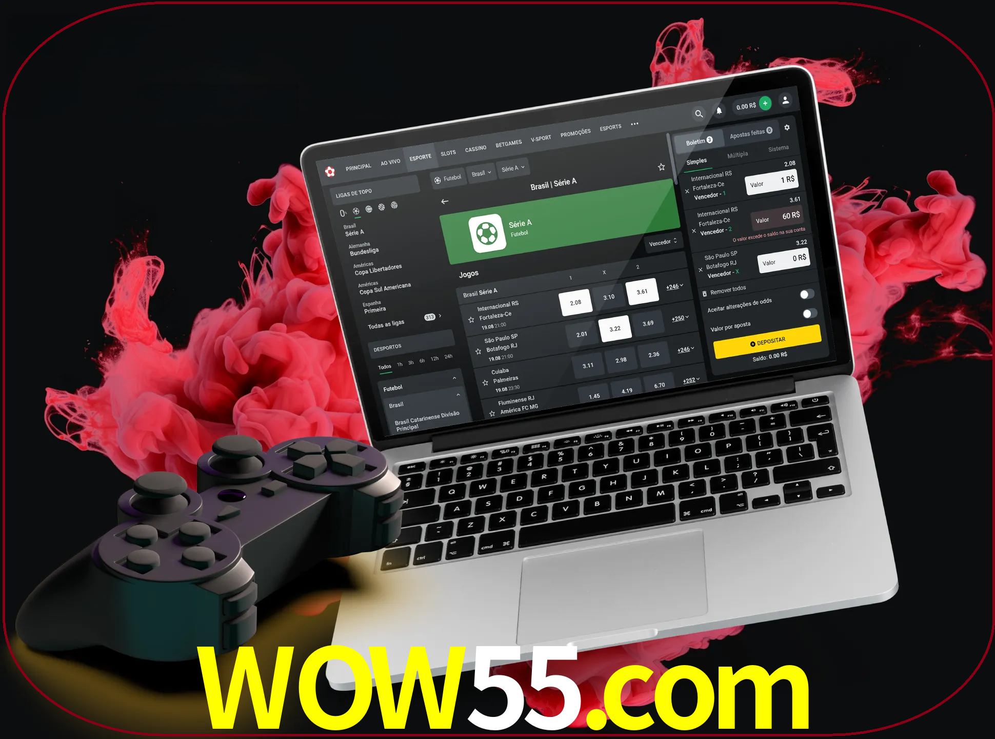 Visite a secção especial de jogos de vídeo em wow55 para descobrir em que jogos pode apostar e ganhar muito dinheiro.